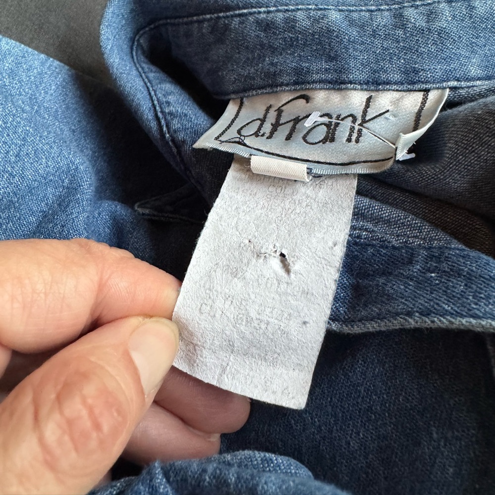 1980s d. Frank 100% Cotton Lightweight‎ Denim Jumpsuit - Picture 12 of 12
